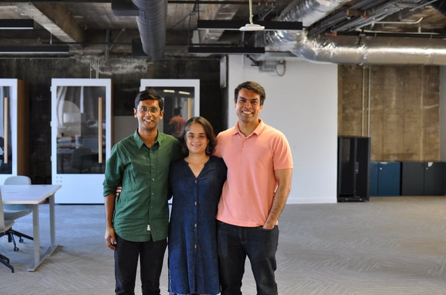 Yutori co-founders Abhishek Das, Devi Parikh, and Dhruv Batra pose for a picture in San Francisco, California, U.S., March 25, 2025. Abhishek Das/Handout via REUTERS/File Photo