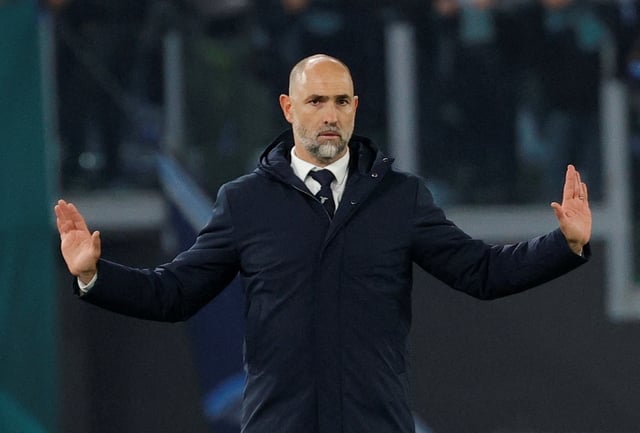 Soccer Football - Coppa Italia - Semi Final - Second Leg - Lazio v Juventus - Stadio Olimpico, Rome, Italy - April 23, 2024 Lazio coach Igor Tudor reacts REUTERS/Ciro De Luca/File Photo