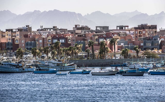 La marina de Hurghada (Égypte) en juin 2020.