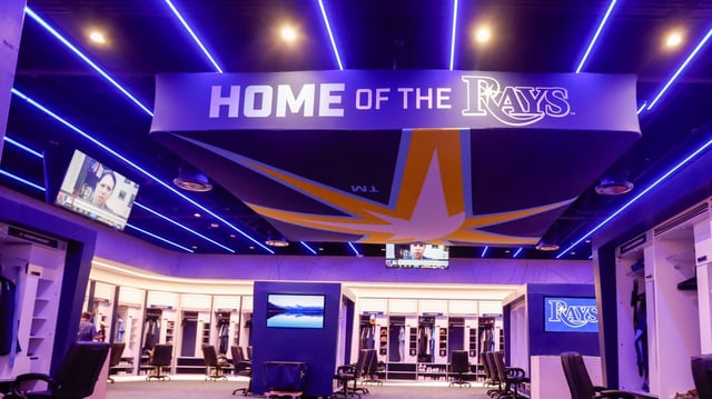 A closer look at the Rays&#39; locker room during a media preview event at Steinbrenner Field on Wednesday, two days before the season opener in Tampa. (Jefferee Woo/Tamps Bay Times)