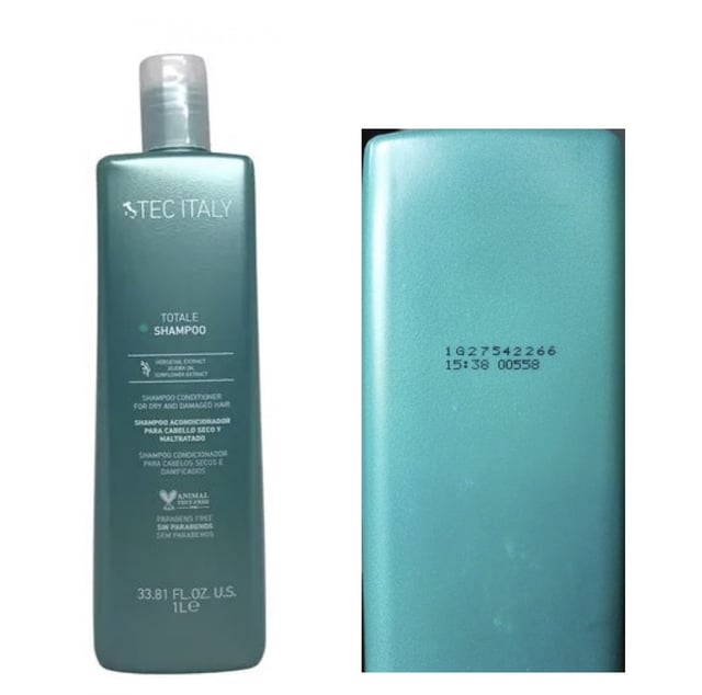 Tec Italy Shampoo Totale, a shampoo product from Henkel of Mexico. The company voluntarily recalled 1,068 units of the shampoo in March 2025 due to possible bacteria exposure.