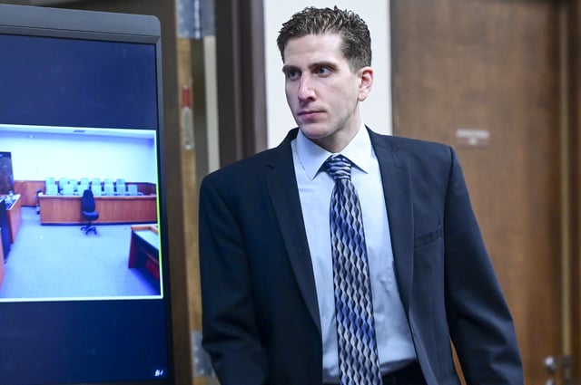 Bryan Kohberger enters the courtroom for a motion hearing regarding a gag order, Friday, June 9, 2023, in Moscow, Idaho.