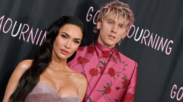 Megan Fox and Machine Gun Kelly attend the World Premiere of &#34;Good Mourning&#34; at The London West Hollywood at Beverly Hills on May 12, 2022 in West Hollywood, California.