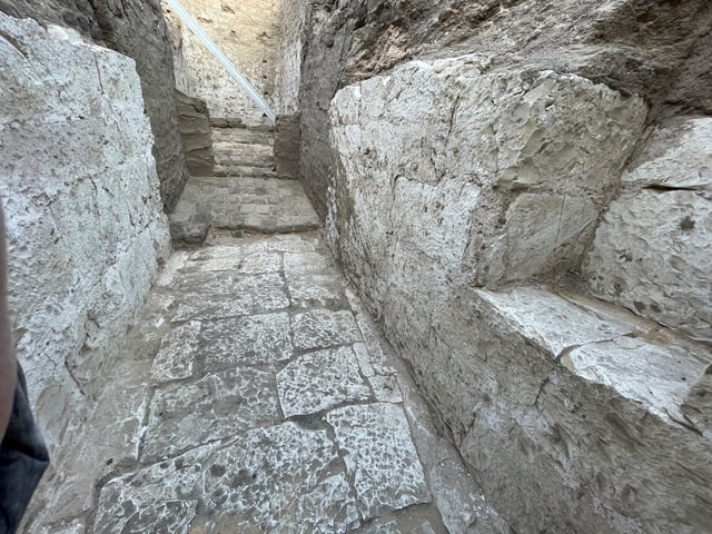 The limestone tomb chamber, dating to about 3,600 years ago, of an unknown ancient Egyptian king, discovered during excavations by Penn Museum and Egyptian archeologists, is seen in Abydos, Egypt, in this undated handout image released on March 27, 2025. Josef Wegner/Penn Museum/Handout via REUTERS
