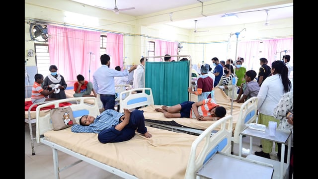 Kids undergoing treatment at Lko Bandhu hospital in Lucknow. (Deepak Gupta/HT Photo)