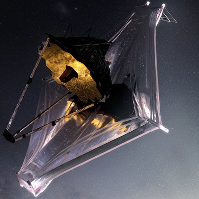 A conception of the James Webb Space Telescope orbiting 1 million miles from Earth.