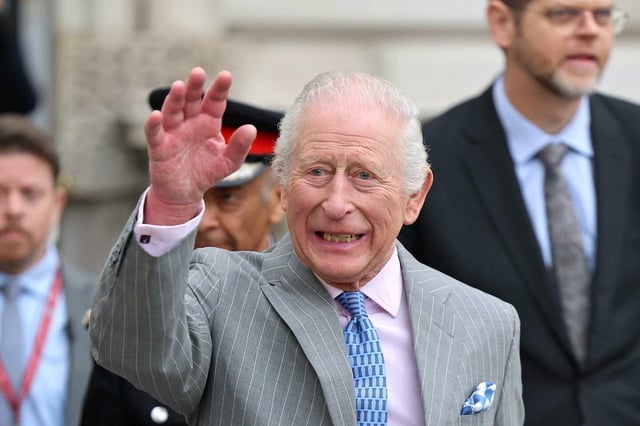 Charles III à Londres, le 26 mars, lors d'une visite à la Somerset House.  
