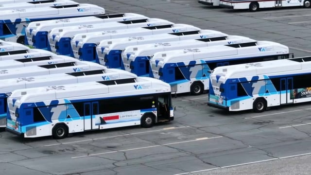 A VTA bus yard in San Jose.