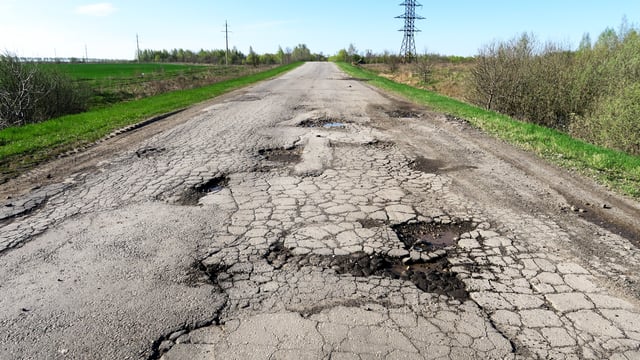 Cracked road