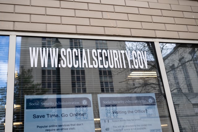 A Social Security Administration (SSA) office in Washington, DC, March 26, 2025.