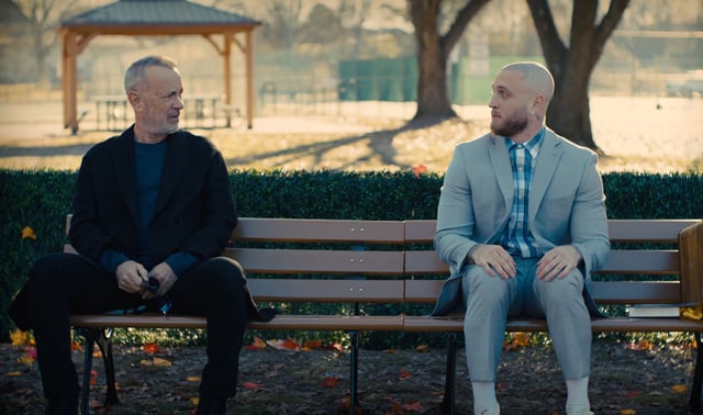 Tom Hanks and Chet Hanks appear in a Something Out West music video.