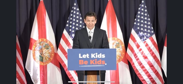 &#34;Let kids be kids&#34; is something Gov. Ron DeSantis said when he enacted laws banning kids from seeing drag shows or discussing certain topics in school that he considered too adult. DeSantis is also now working to roll back the state&#39;s child labor laws so employers can have them on job sites after 11 pm and before 6:30 am on school days. (Facebook: Governor Ron DeSantis)
