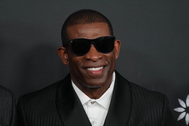 Feb 6, 2025; New Orleans, LA, USA;  Deion Sanders on the red carpet before Super Bowl LIX NFL Honors at Saenger Theatre. Mandatory Credit: Kirby Lee-Imagn Images/File Photo