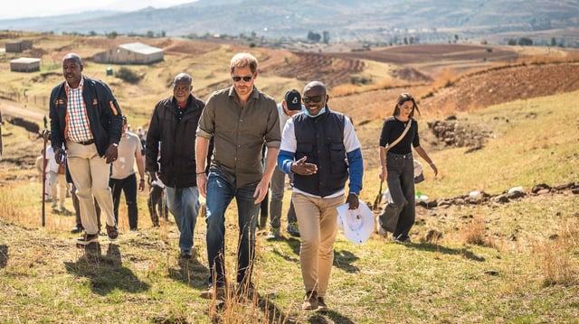 Prince Harry, in the Leribe region of Lesotho with Sentebale last year