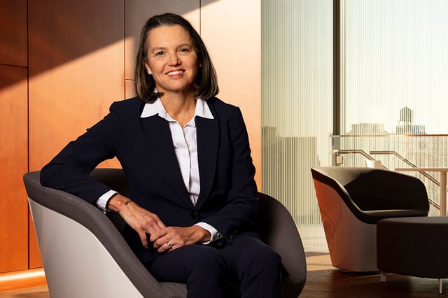 This undated photo provided by Columbia University on Aug. 16, 2024, shows interim President Dr. Katrina A. Armstrong, CEO of Columbia University Irving Medical Center in New York. (Jorg Meyer Photography/Columbia University via AP)