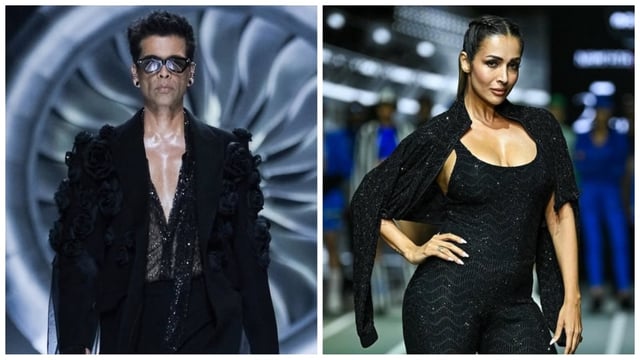 Karan Johar and Malaika Arora turn models at Lakme Fashion Week. 