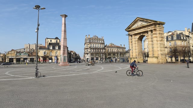 La place de la Victoire à Bordeaux, où s’est produit l’homicide.