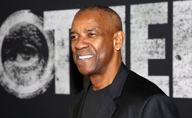 Denzel Washington poses at the opening night after party for &#34;Othello&#34; on Broadway at Tavern on The Green on March 23, 2025 in New York City.