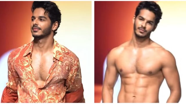 Ishaan Khatter stripped and walked shirtless on the ramp.