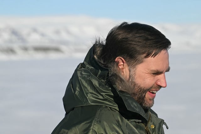 U.S Vice President JD Vance tours the US military&#39;s Pituffik Space Base on March 28, 2025 in Pituffik, Greenland.