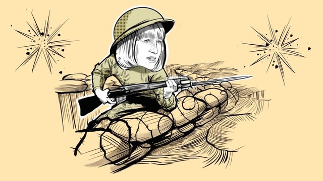 Rachel Reeves is like a First World War company commander who faces going over the top into a fusillade that could cut her plans to ribbons