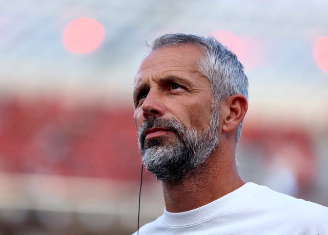 Soccer Football - Bundesliga - Bayer Leverkusen v RB Leipzig - BayArena, Leverkusen, Germany - August 31, 2024 RB Leipzig coach Marco Rose before the match REUTERS/Thilo Schmuelgen/File Photo