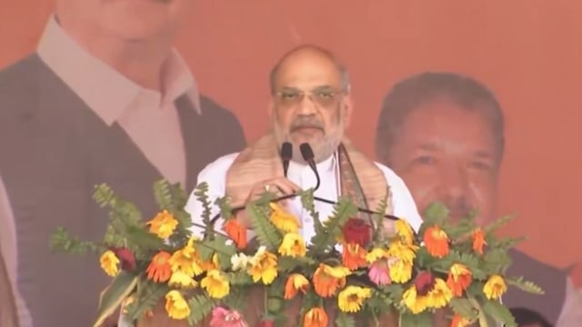 Union minister Amit Shah addressed a public rally in Bihar's Gopalganj on Sunday.