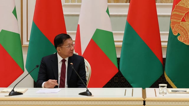 Le chef de la junte militaire birmane Min Aung Hlain.