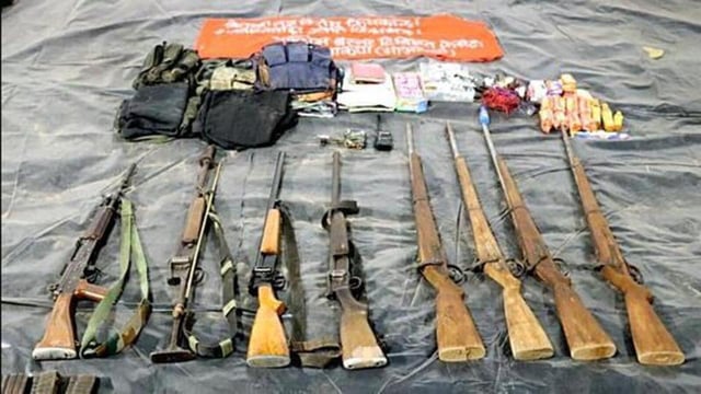 According to police, among the Maoists who surrendered, six had a bounty of ₹8 lakh each, three carried ₹5 lakh rewards, and five had bounties of ₹1 lakh. (Representational image)