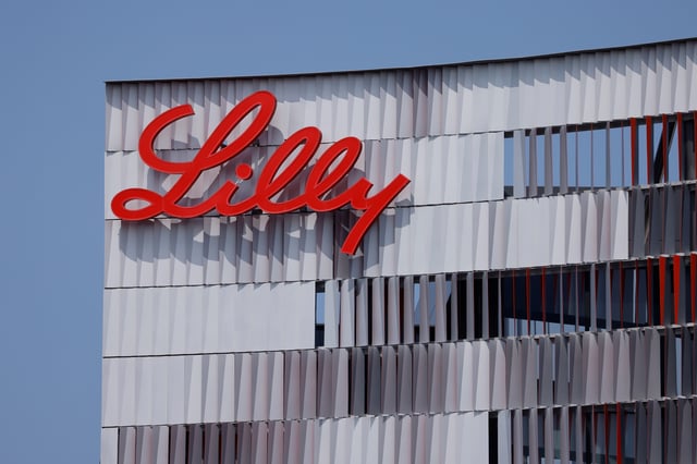 Eli Lilly logo is shown on one of the company's offices in San Diego, California, U.S., September 17, 2020.