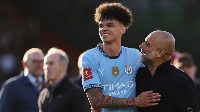 O’Reilly enjoys the adulation of his manager after setting up both goals for his side against Bournemouth