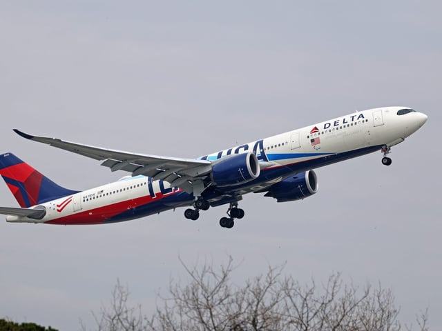 A Delta Air Lines Airbus received an onboard that another aircraft was nearby last Friday.
