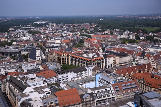 A general view of the central city next to the Leipzig Stadium, Leipzig, Germany, May 11, 2024. REUTERS/Annegret Hilse/ File Photo
