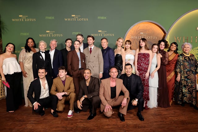 Cast of HBO Original Series &#34;The White Lotus&#34; Season 3 attend the premier Paramount Theatre on February 10, 2025 in Los Angeles, California.