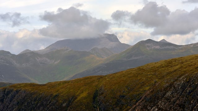 The summit of Ben Nevis shrouded in mist. The climbers were more than 3,000ft up