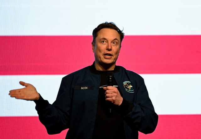U.S. President Donald Trump's adviser Elon Musk speaks during a rally in support of a conservative state Supreme Court candidate of an April 1 election in Green Bay, Wisconsin, U.S. March 30, 2025.  REUTERS/Vincent Alban