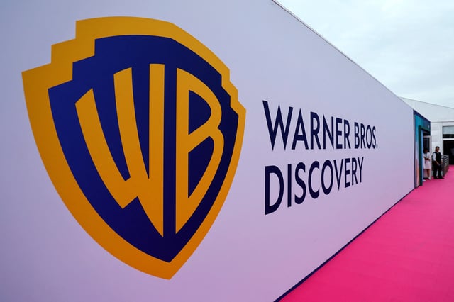 The Warner Bros logo is seen during the Cannes Lions International Festival of Creativity in Cannes, France, June 22, 2022.    REUTERS/Eric Gaillard/File Photo