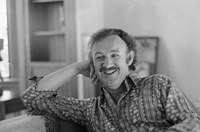 FILE - Actor Gene Hackman reacts during an interview on March 24, 1972.  (AP Photo/George Brich, File)