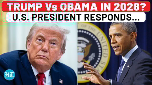 Trump questioned about election battle against Barack Obama in 2028