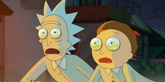 Rick and Morty awaken fully hypnotized by their nighttime selves in 'Rick and Morty'.