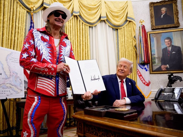 Trump, with Kid Rock by his side, signed an executive order targeting ticket scalping.
