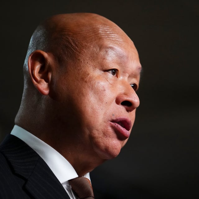 Paul Chiang, Parliamentary Secretary of Housing and Diversity and Inclusion, speaks during a press conference on Parliament Hill in Ottawa on Monday, Oct. 3, 2022, regarding support for Black community initiatives. THE CANADIAN PRESS/Sean Kilpatrick