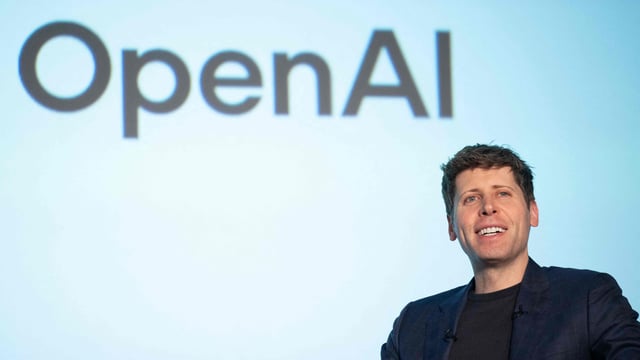 OpenAI CEO Sam Altman attends a talk session with SoftBank group Chairman and CEO Masayoshi Son in Tokyo on February 3, 2025.