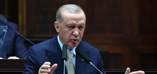 Recep Tayyip Erdogan, hier bei einer Rede im März 2025