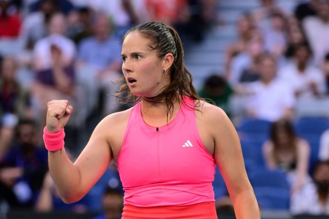 Daria Kasatkina in action during the Australian Open in Melbourne in January