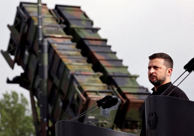 Ukrainian President Volodymyr Zelenskiy at an undisclosed location, in Germany, June 11, 2024.   Jens Buttner/Pool via REUTERS/File Photo