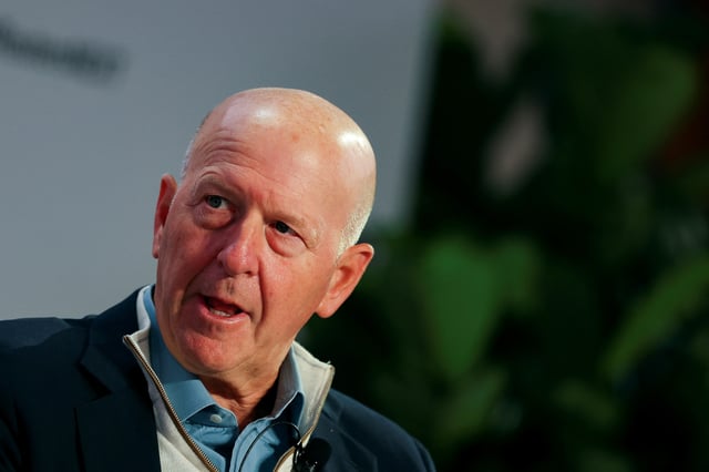 David Solomon, CEO of Goldman Sachs, speaks during the Reuters NEXT conference, in New York City, U.S., December 10, 2024. REUTERS/Mike Segar/File Photo