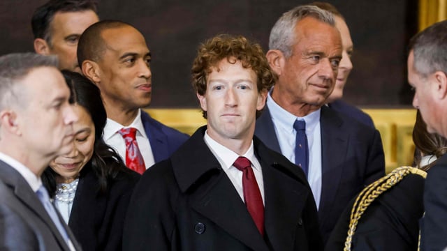 Mark Zuckerberg, who has adopted a more lenient stance toward Trump since his reelection in November, was among some top businessmen who attended his January inauguration. 