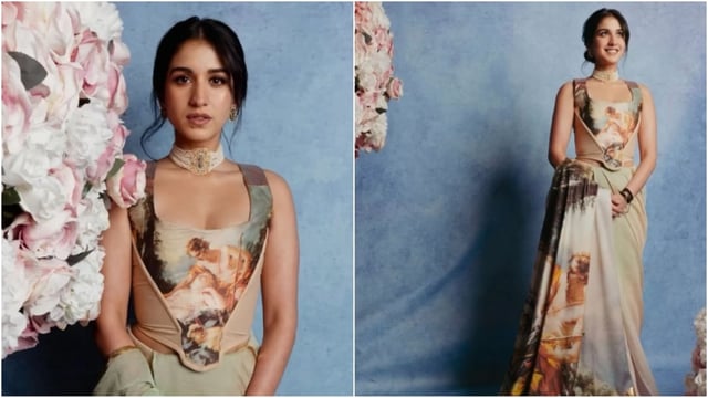 Radhika Merchant for Vivienne Westwood India show.