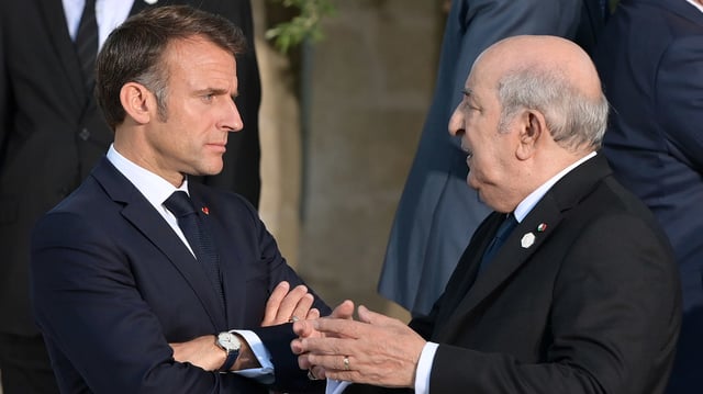 Emmanuel Macron et Abdelmadjid Tebboune.